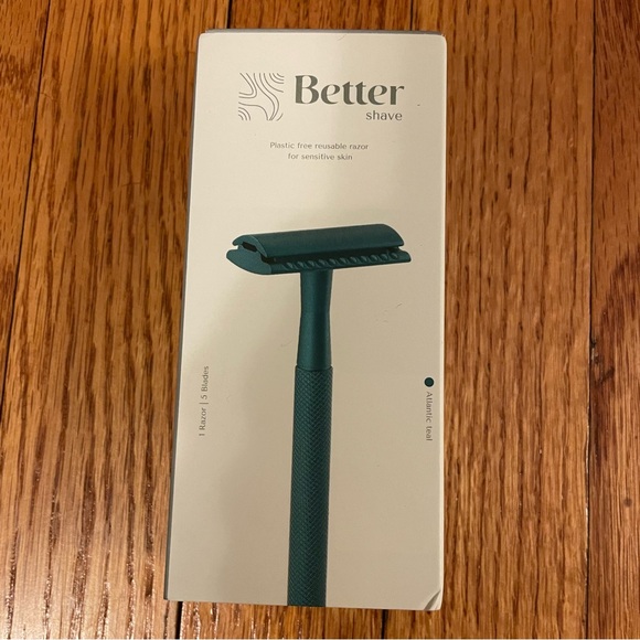 COPY - BNIB Bettershave Single Blade Reusable Razor Set - Atlantic Teal - Picture 6 of 7